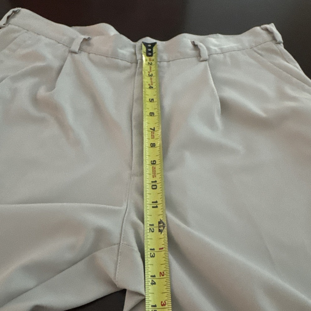 Nike Men's 38x30 (Fit 38x29.5) Beige Pleated Chino Golf Pants Cuffed - Picture 5 of 13